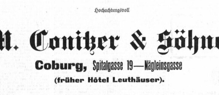 Die Klagen des Detaillistenvereins zu Coburg gegen M. Conitzer & Söhne